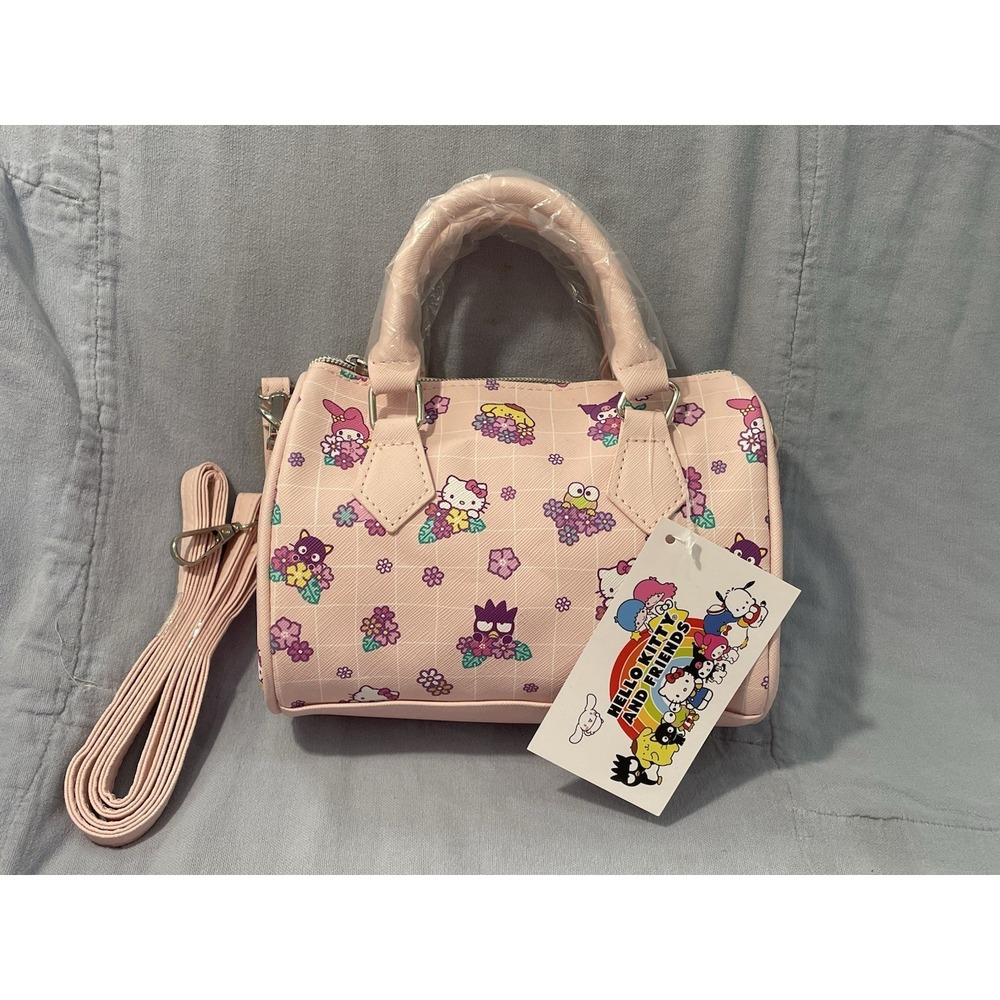 NEW Sanrio Hello Kitty & Friends Pink Mini Purse Cross Body Bag w/ Flowers